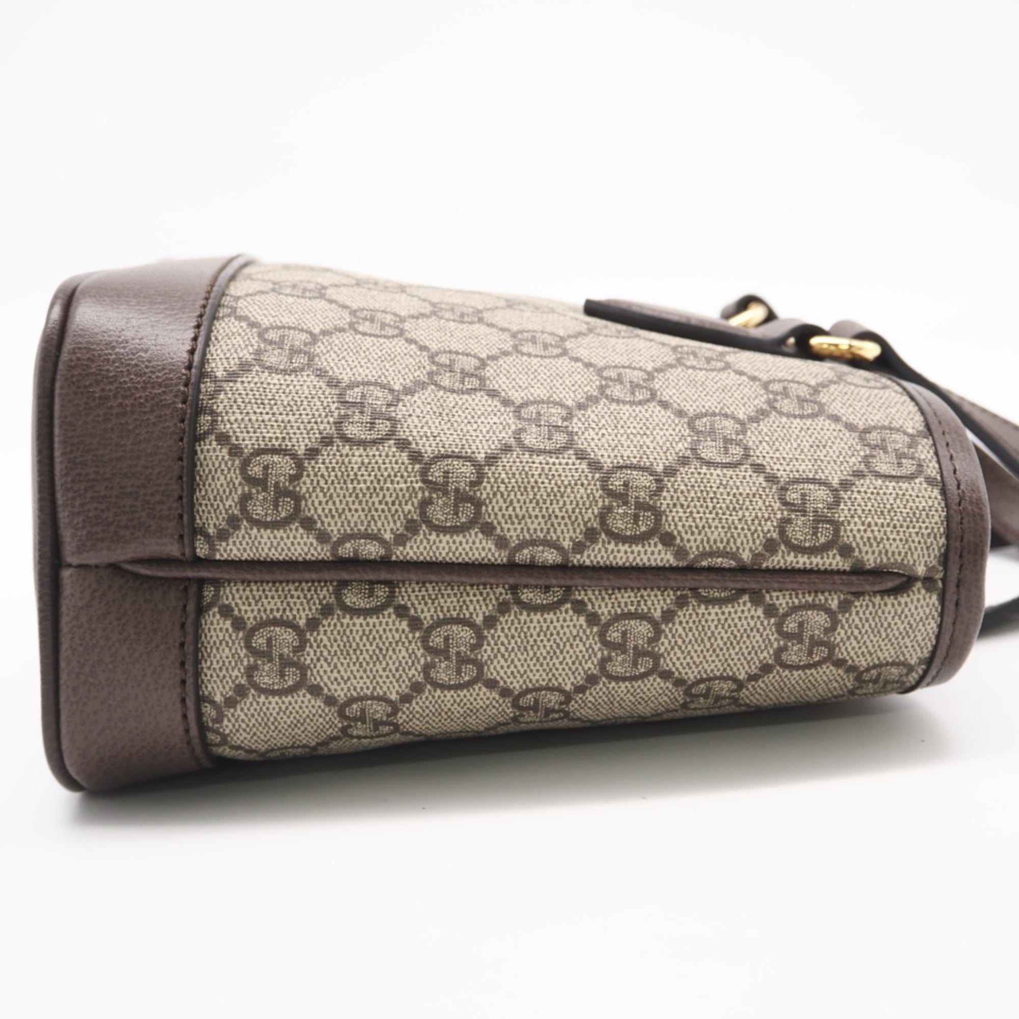 Gucci Ophidia Beige Brown Coated Canvas Handbag Tote Bag (Pre-Owned)