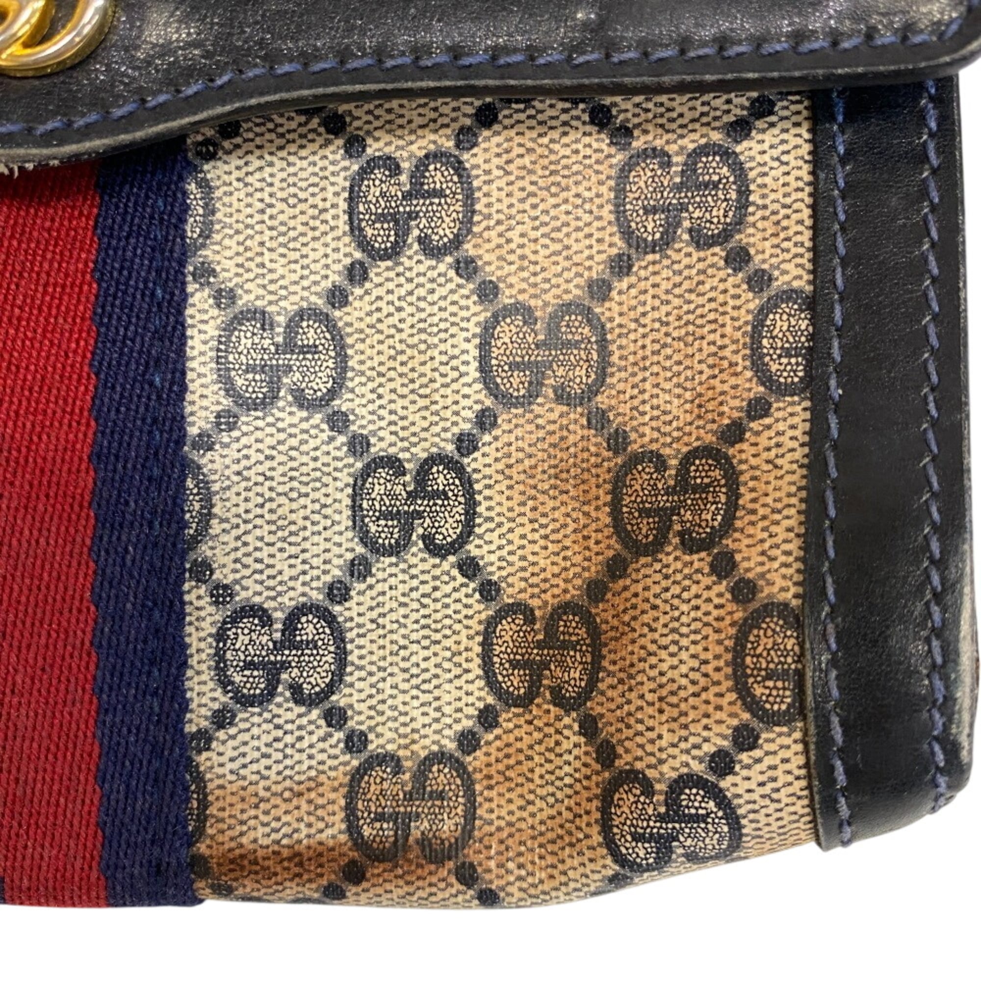 Gucci Sherry Line Black Pvc Clutch Bag Pouch (Pre-Owned)
