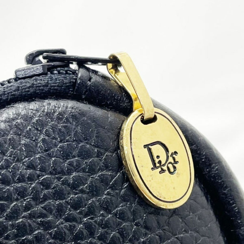 Christian Dior Black Leather Coin Purse/Coin Case (Pre-Owned)