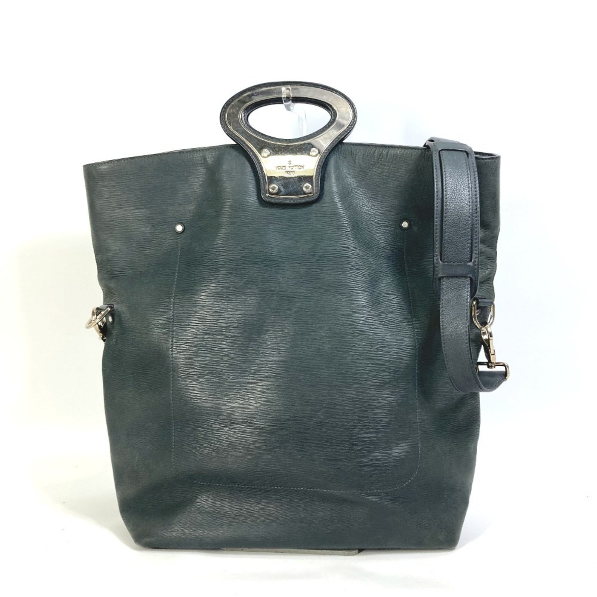 Louis Vuitton Black Noir Leather Handbag Shoulder Bag