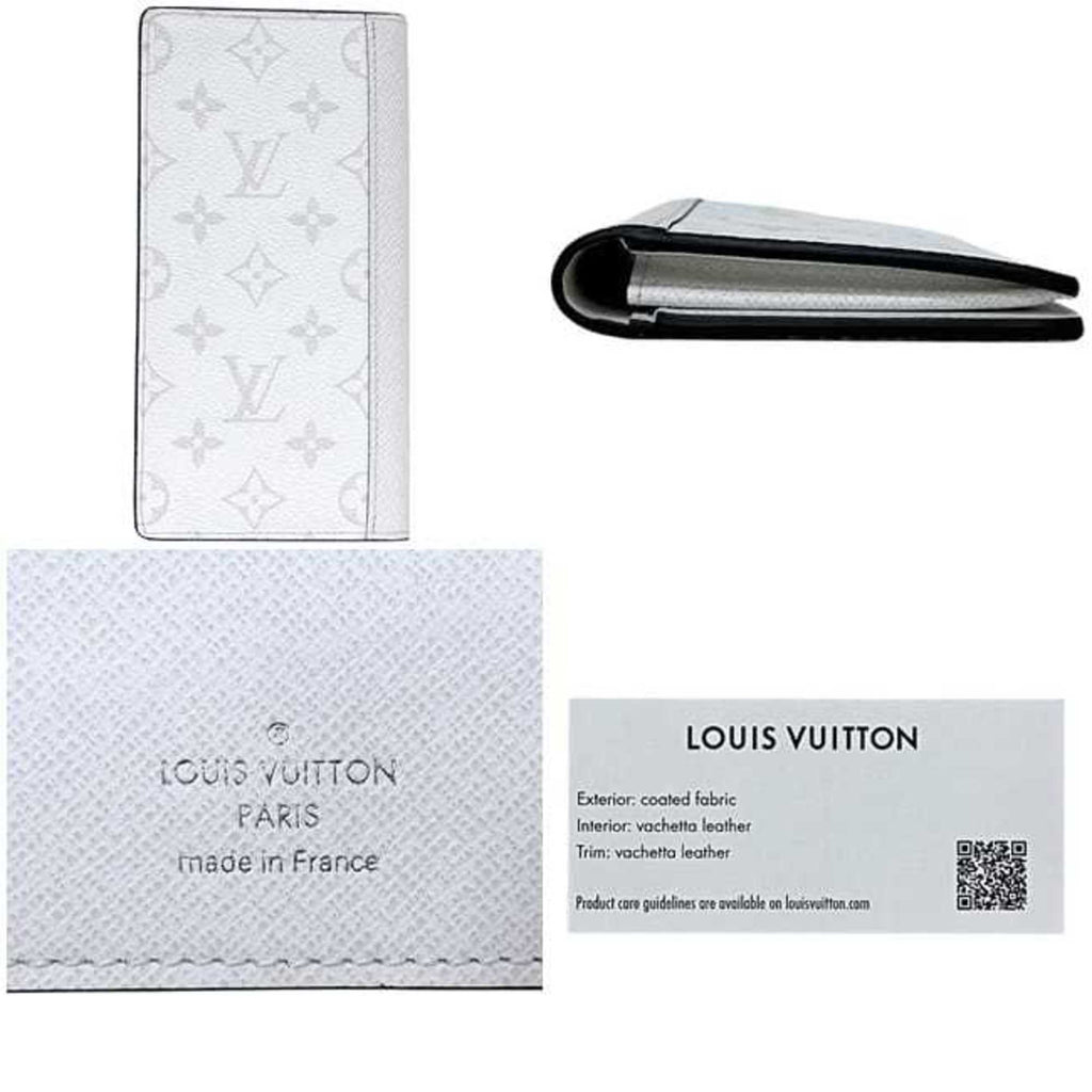Louis Vuitton White Taiga Leather Monogram Long Wallet