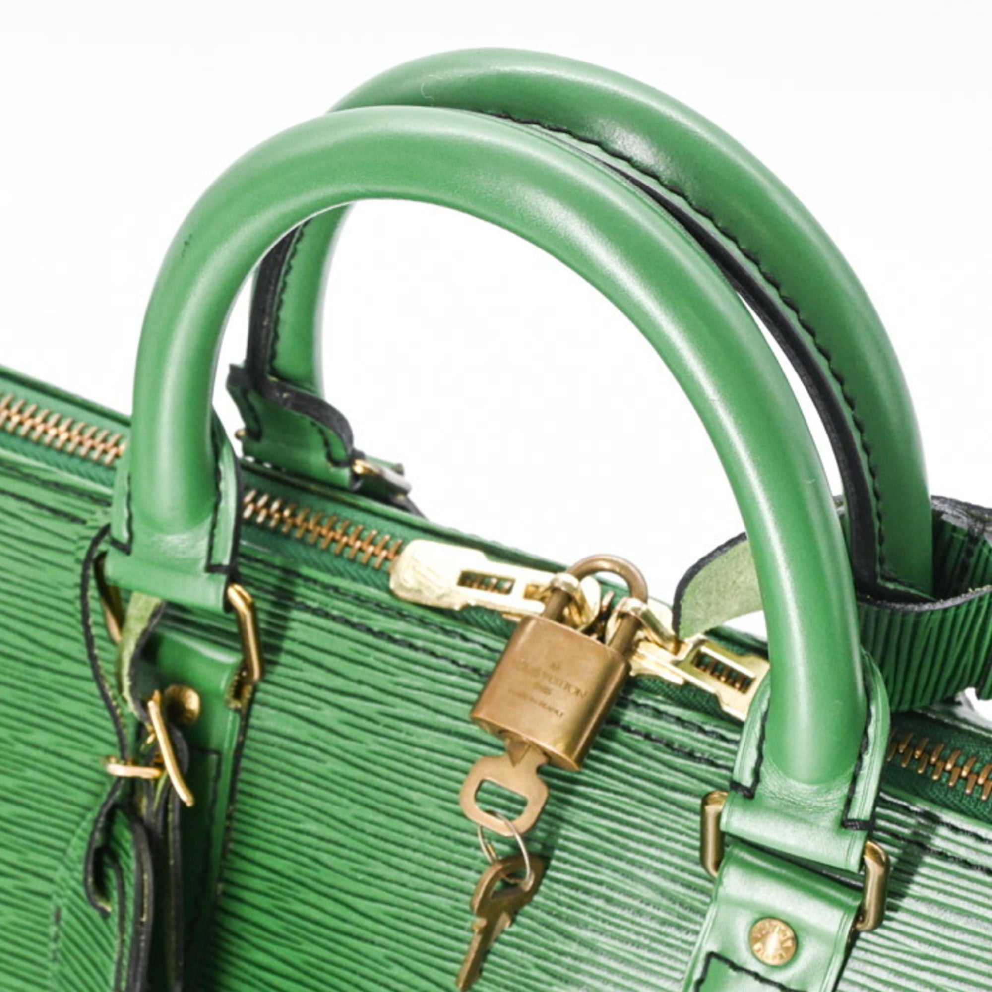 Louis Vuitton Borneo Green Epi Leather Boston Bag