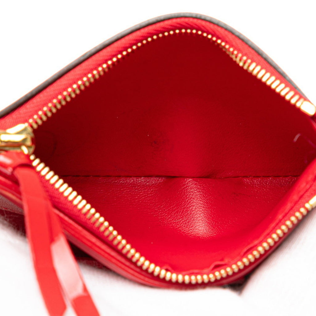 Louis Vuitton Cerise Monogram Red Color Leather Bill Wallet (Tri-Fold)