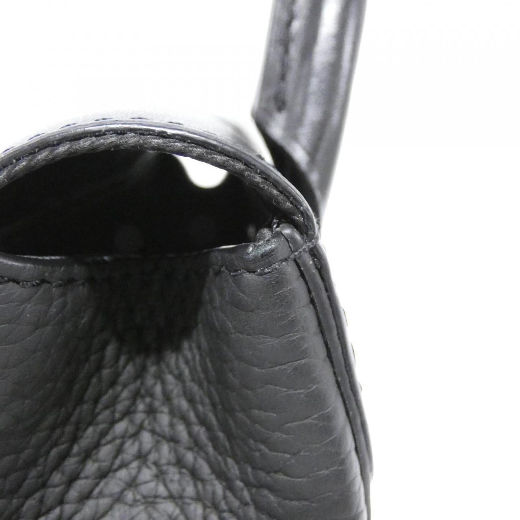 Louis Vuitton Black Leather Shoulder Bag