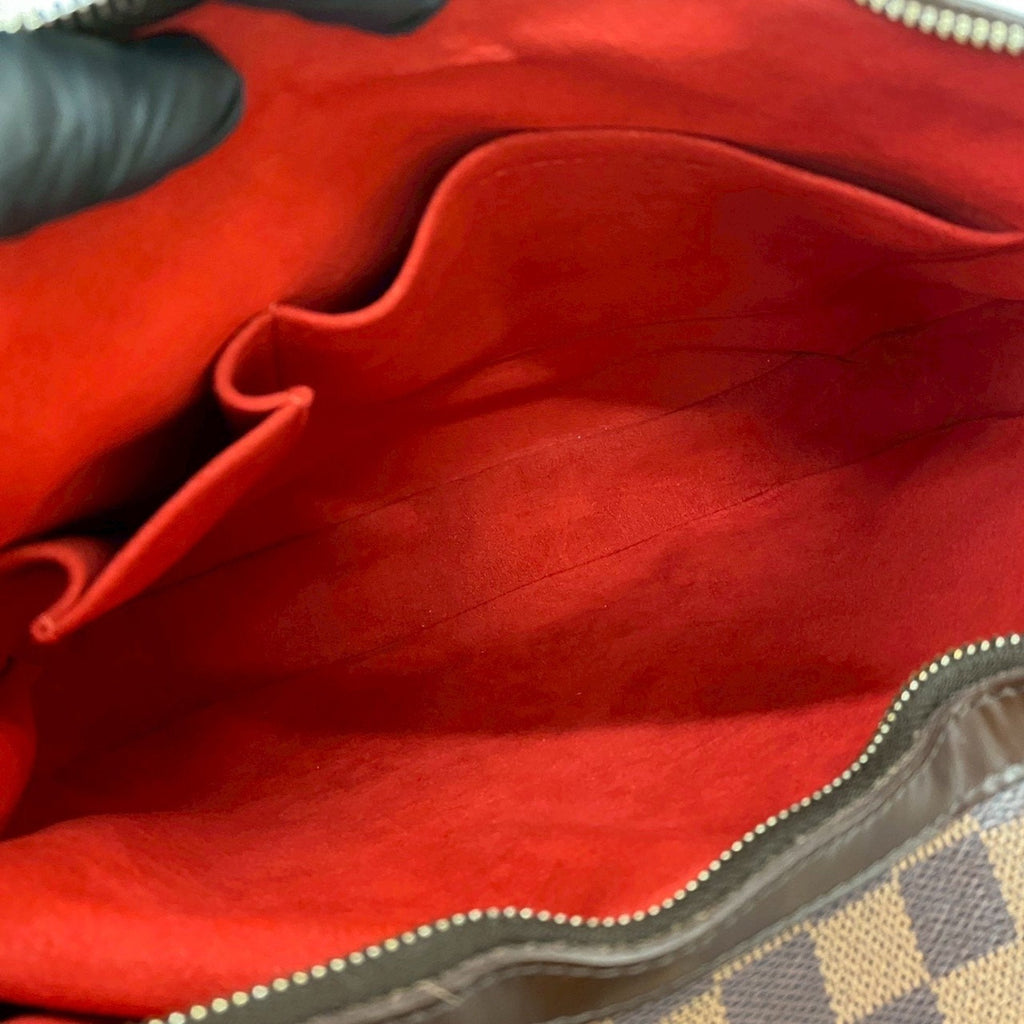 Louis Vuitton Brown Leather Pvc Shoulder Bag Tote Bag
