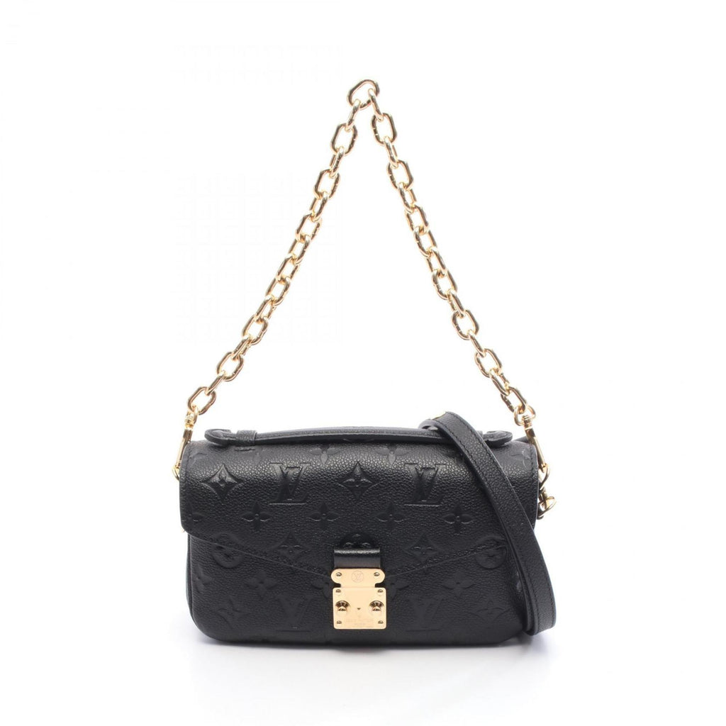 Louis Vuitton Black Noir Monogram Empreinte Handbag
