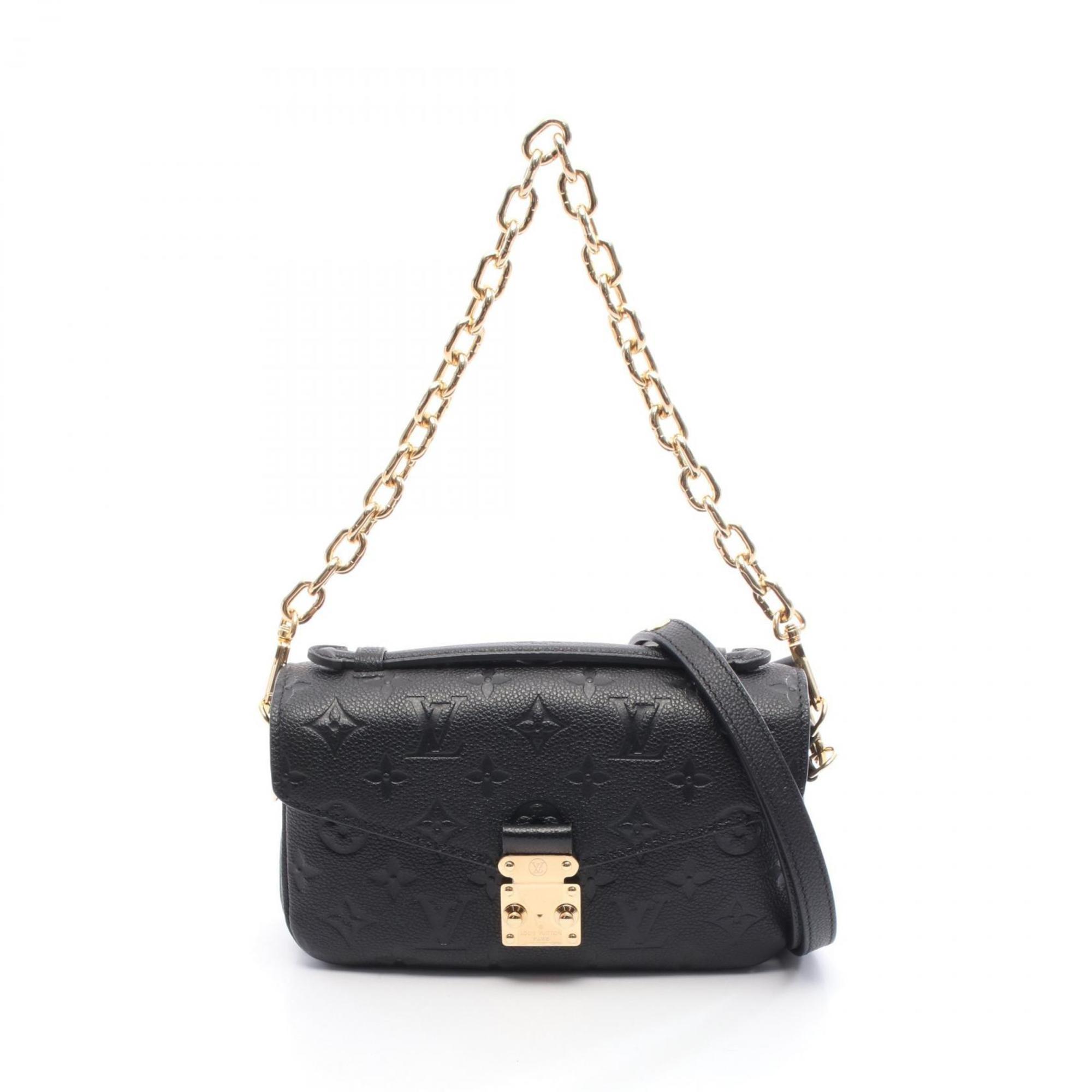 Louis Vuitton Black Noir Monogram Empreinte Handbag