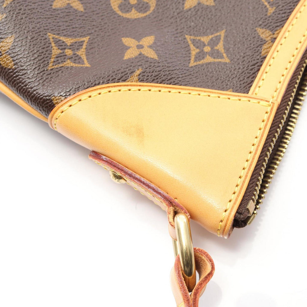 Louis Vuitton Brown Coated Canvas Leather Shoulder Bag