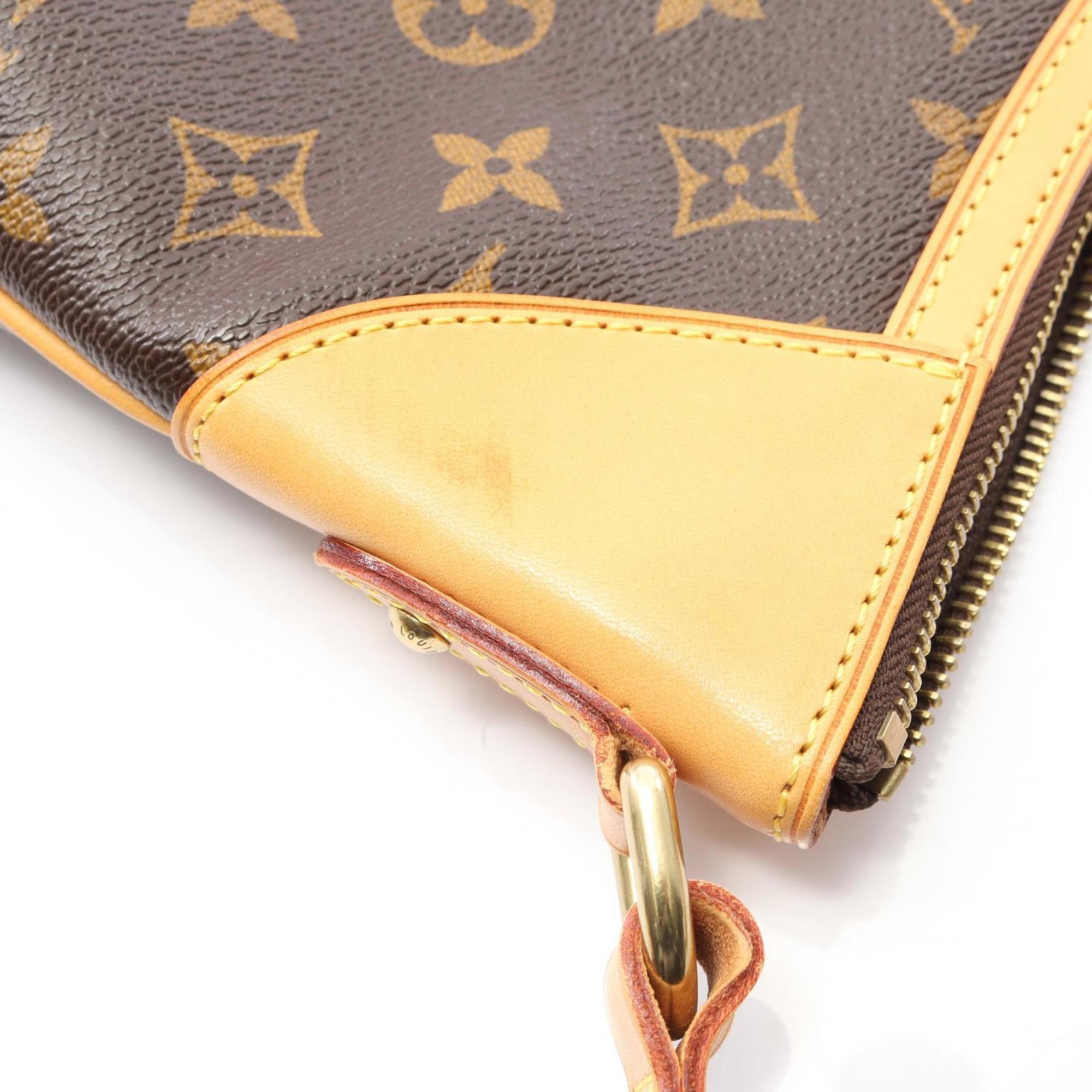 Louis Vuitton Brown Coated Canvas Leather Shoulder Bag