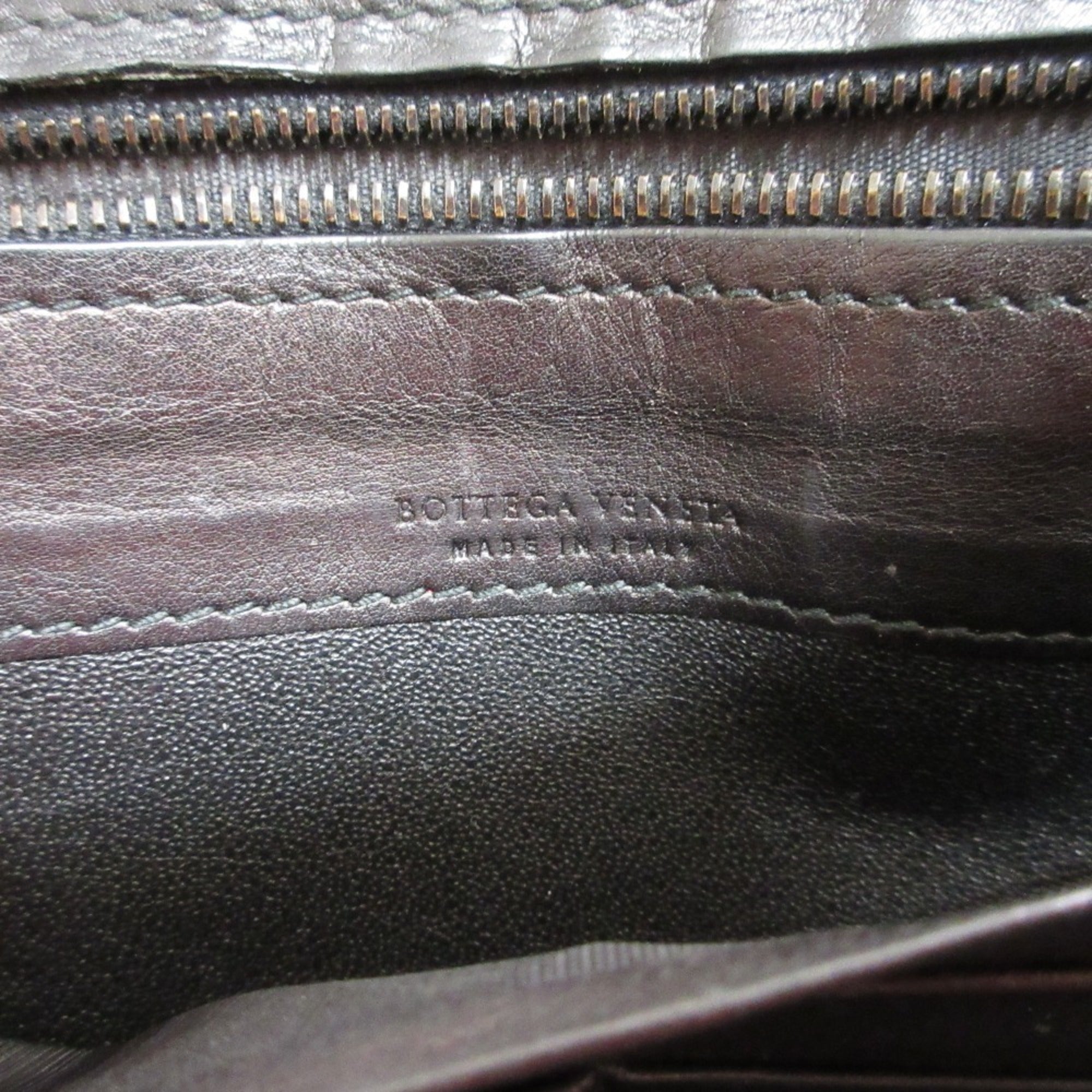 Bottega Veneta Black Leather Long Wallet (Bi-Fold)