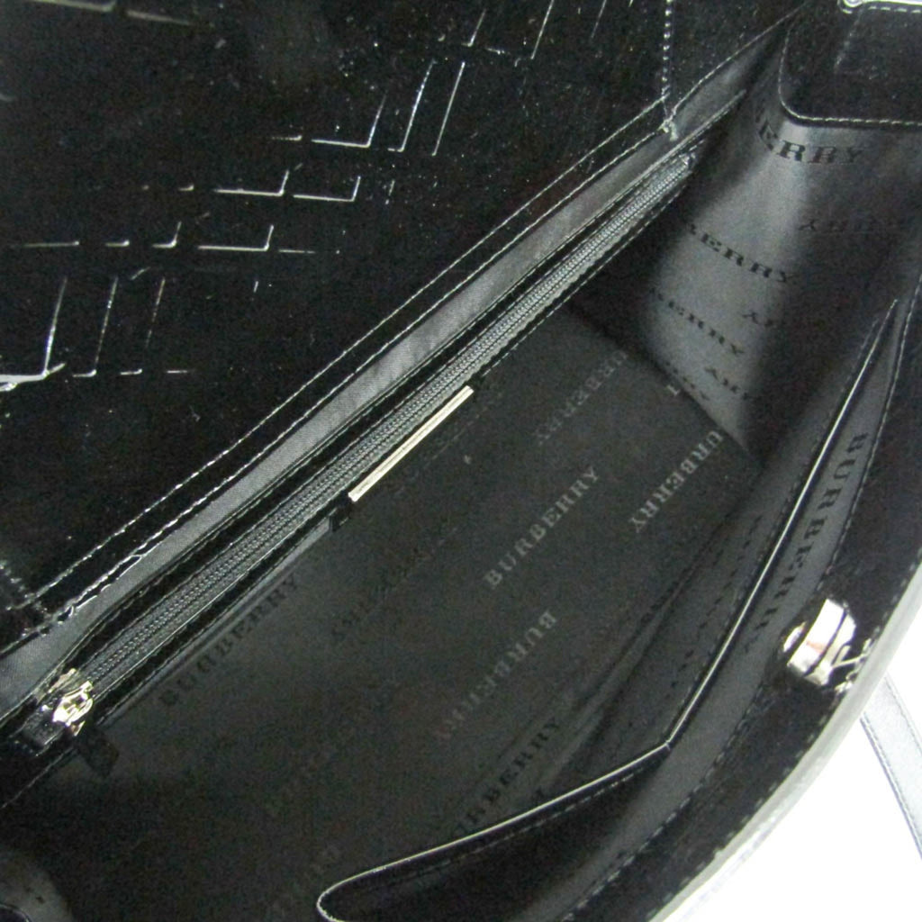Burberry Black Patent Leather Shoulder Bag