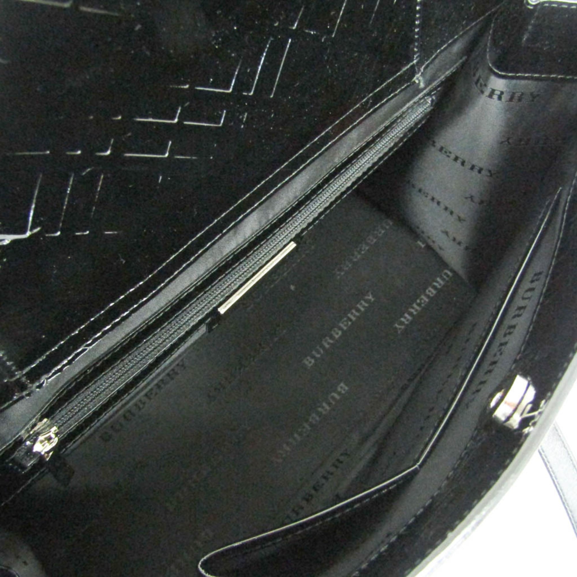 Burberry Black Patent Leather Shoulder Bag