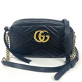 Gucci Gg Marmont Black Leather Shoulder Bag (Pre-Owned)