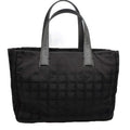Chanel Black New Travel Line Leather Shoulder Bag Tote Bag