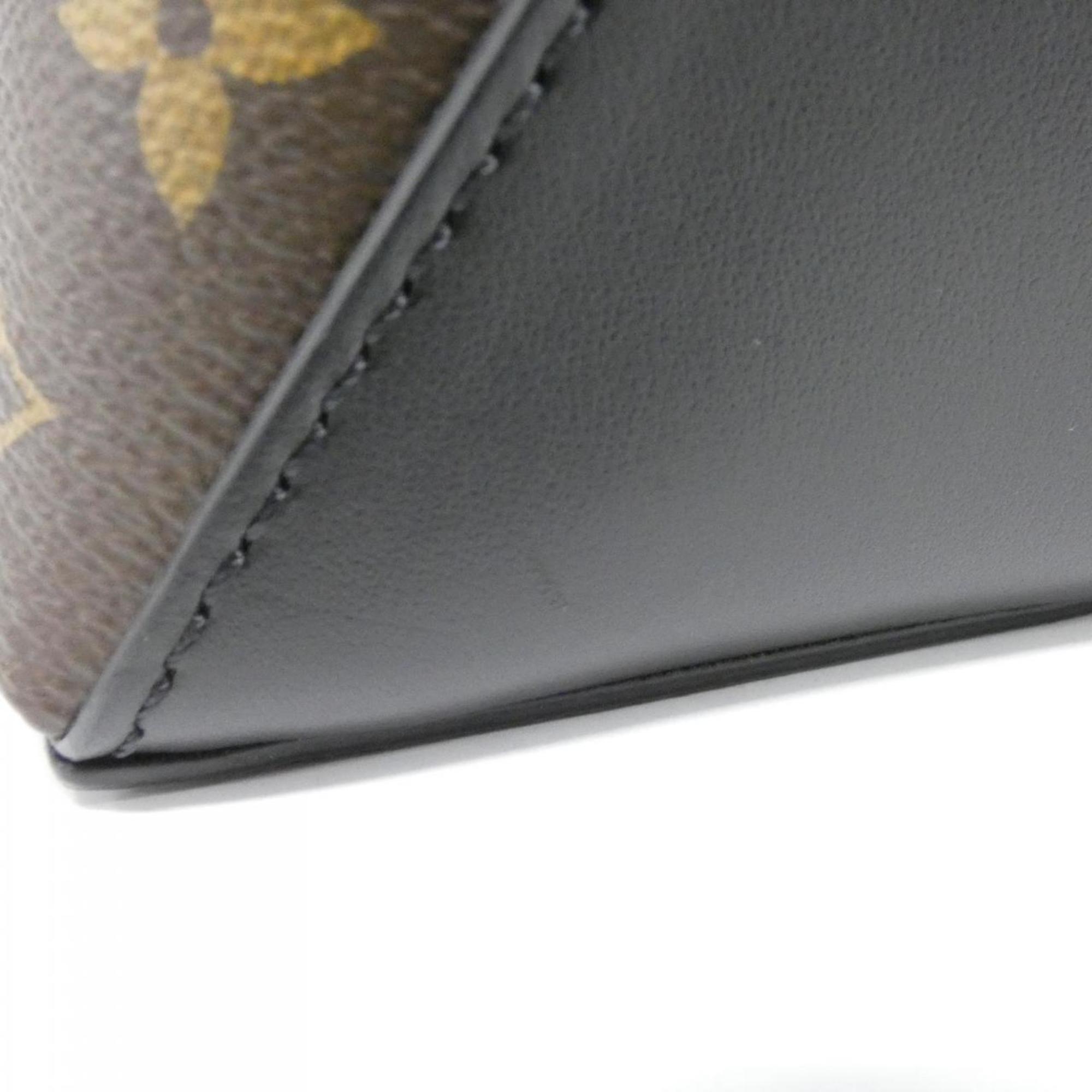 Louis Vuitton Monogram Macassar Black Brown Coated Canvas Tote Bag
