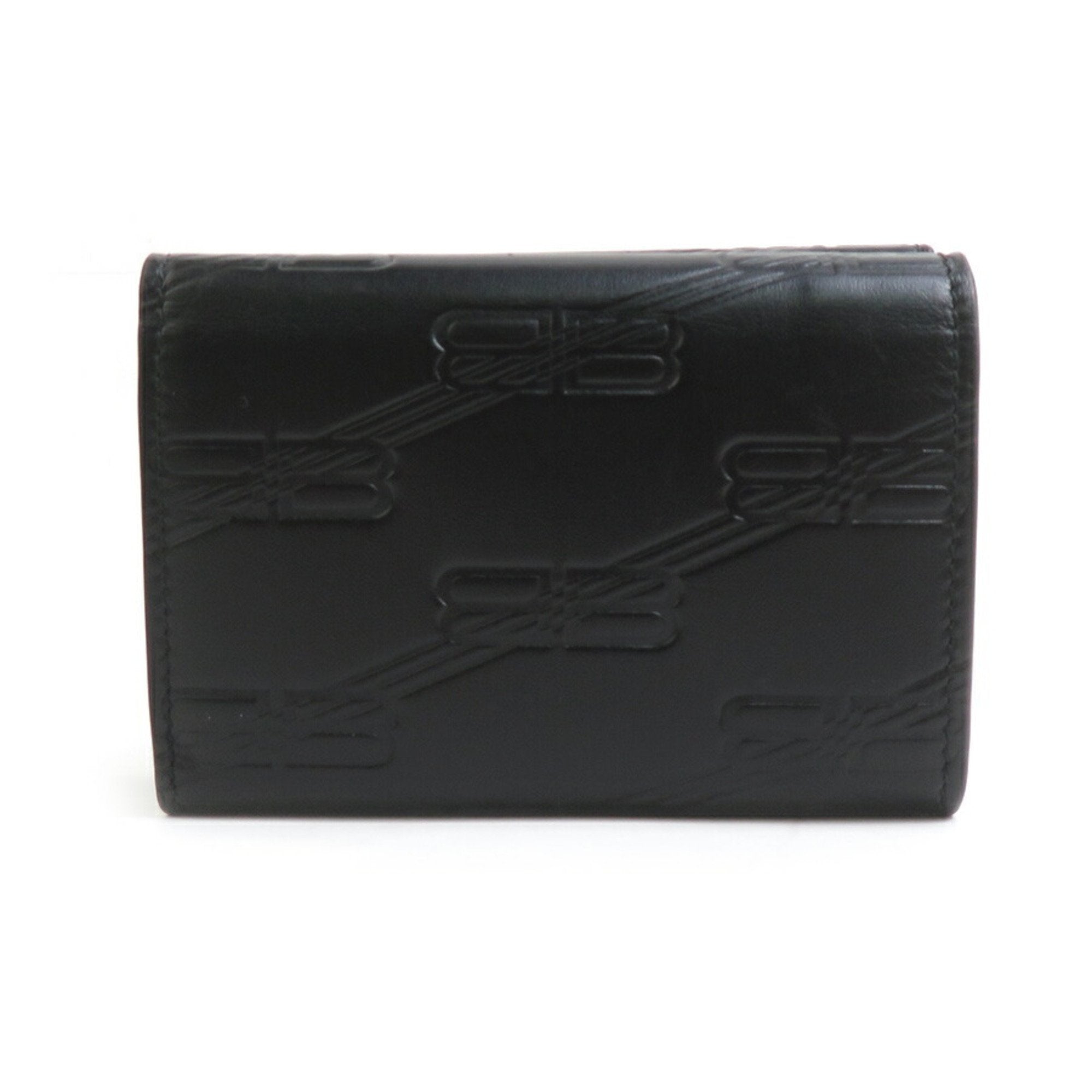 Balenciaga Black Leather Wallet (Tri-Fold)