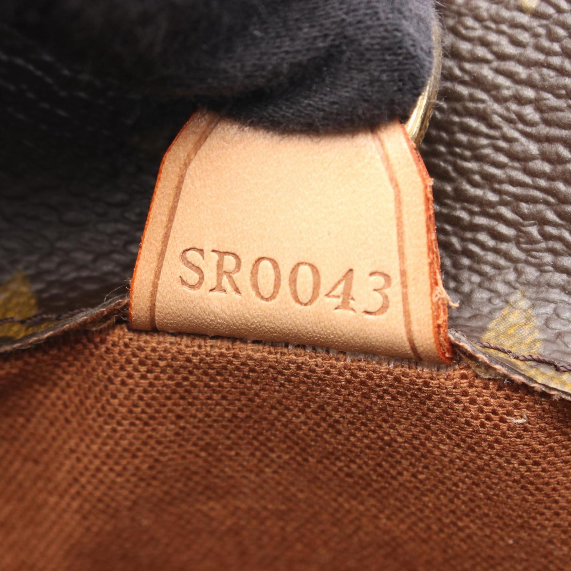 Louis Vuitton Brown Coated Canvas Leather Handbag Tote Bag