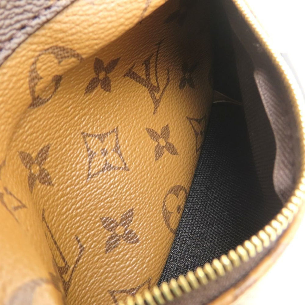 Louis Vuitton Black Brown Canvas Leather Backpack