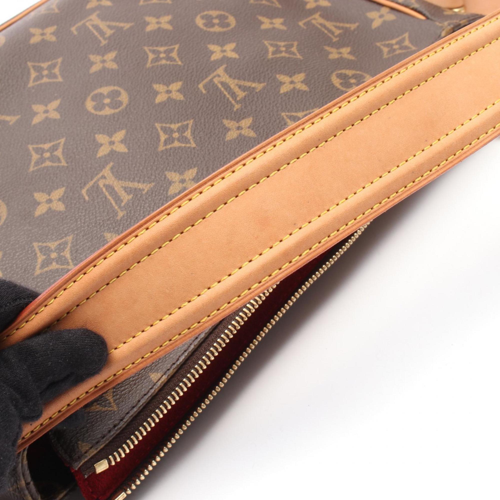 Louis Vuitton Monogram Brown Coated Canvas Leather Shoulder Bag