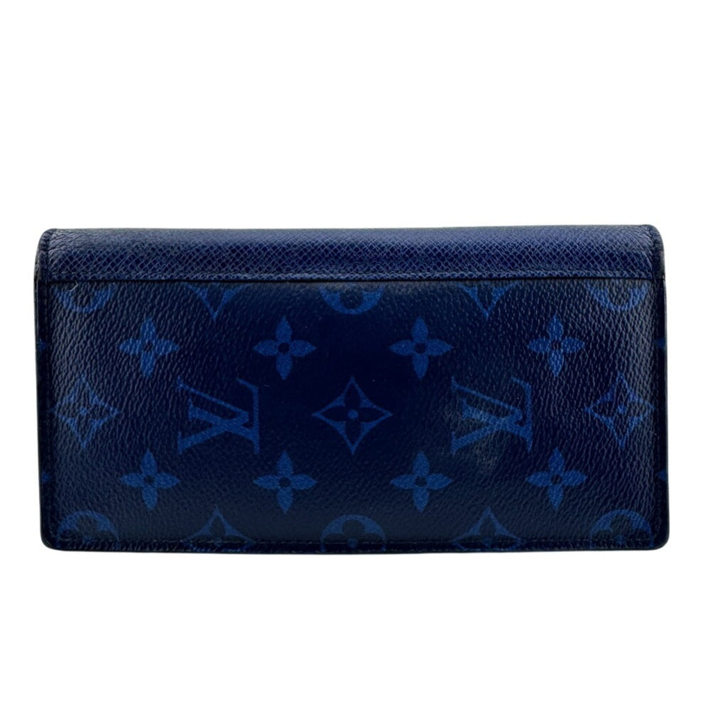 Louis Vuitton Blue Taigarama Leather Long Wallet