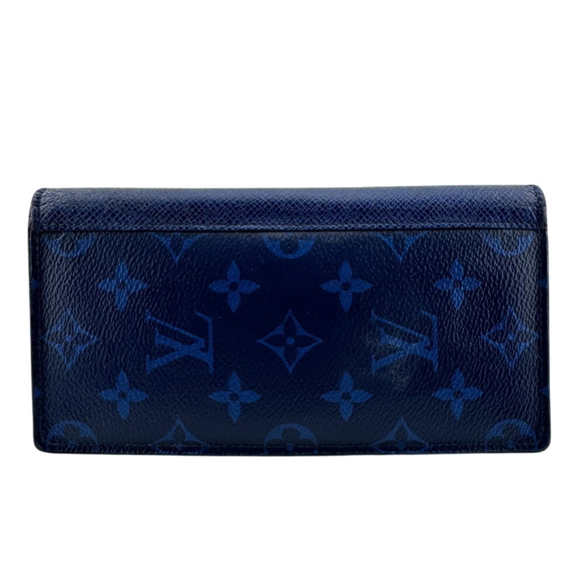 Louis Vuitton Blue Taigarama Leather Long Wallet