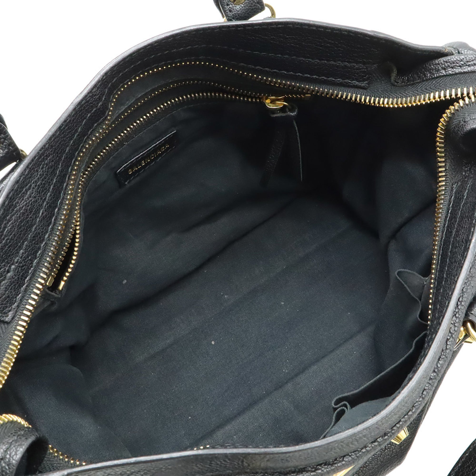 Balenciaga Black Leather Handbag Shoulder