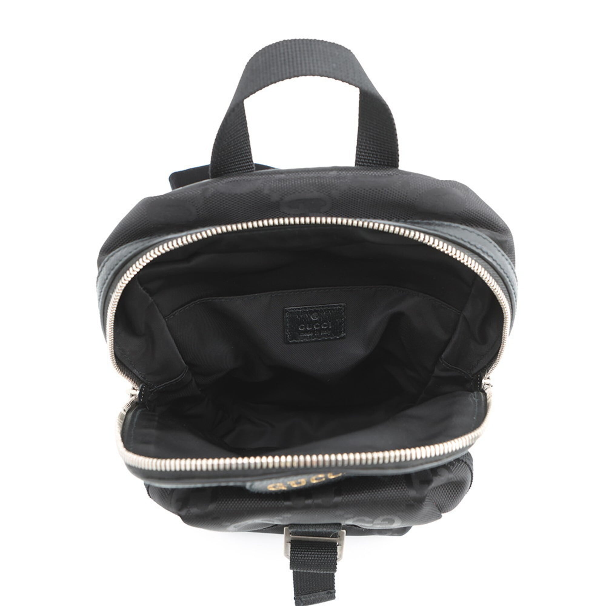Gucci Black Nylon Leather Handbag Sling Bag (Pre-Owned)
