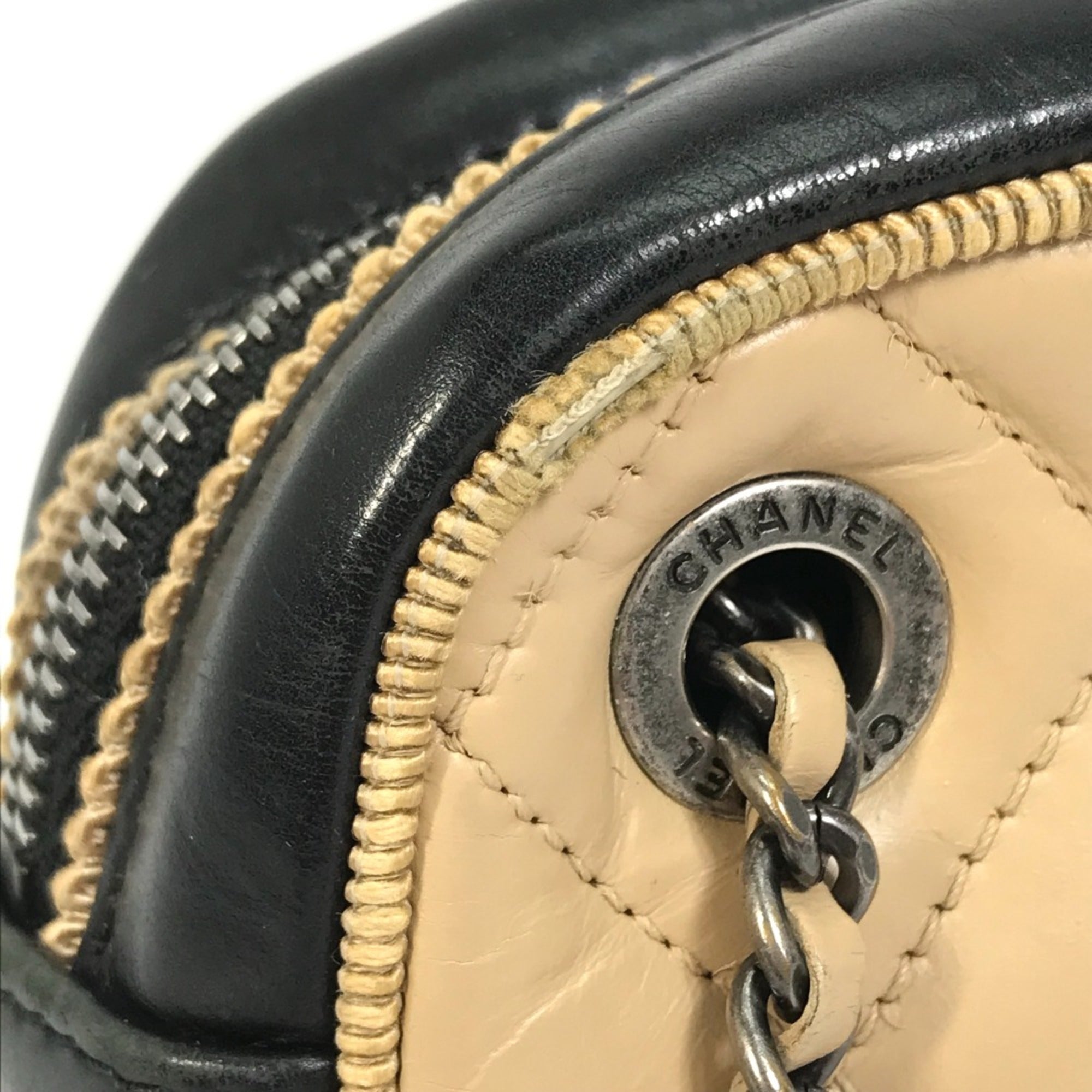 Chanel Beige Leather Shoulder Bag