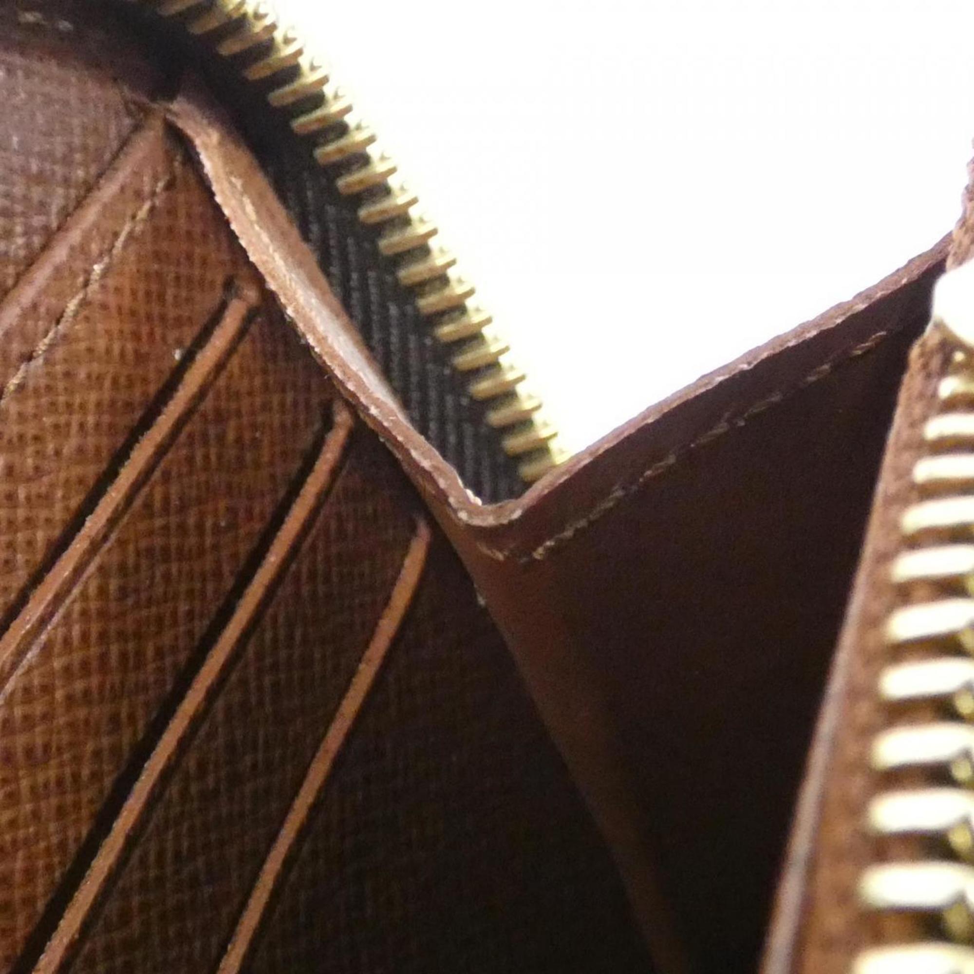 Louis Vuitton Marron Coated Canvas Long Wallet