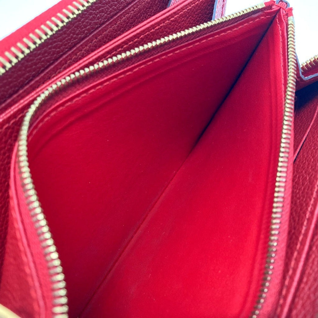 Louis Vuitton Monogram Empreinte Cerise Red Color Monogram Empreinte Long Wallet