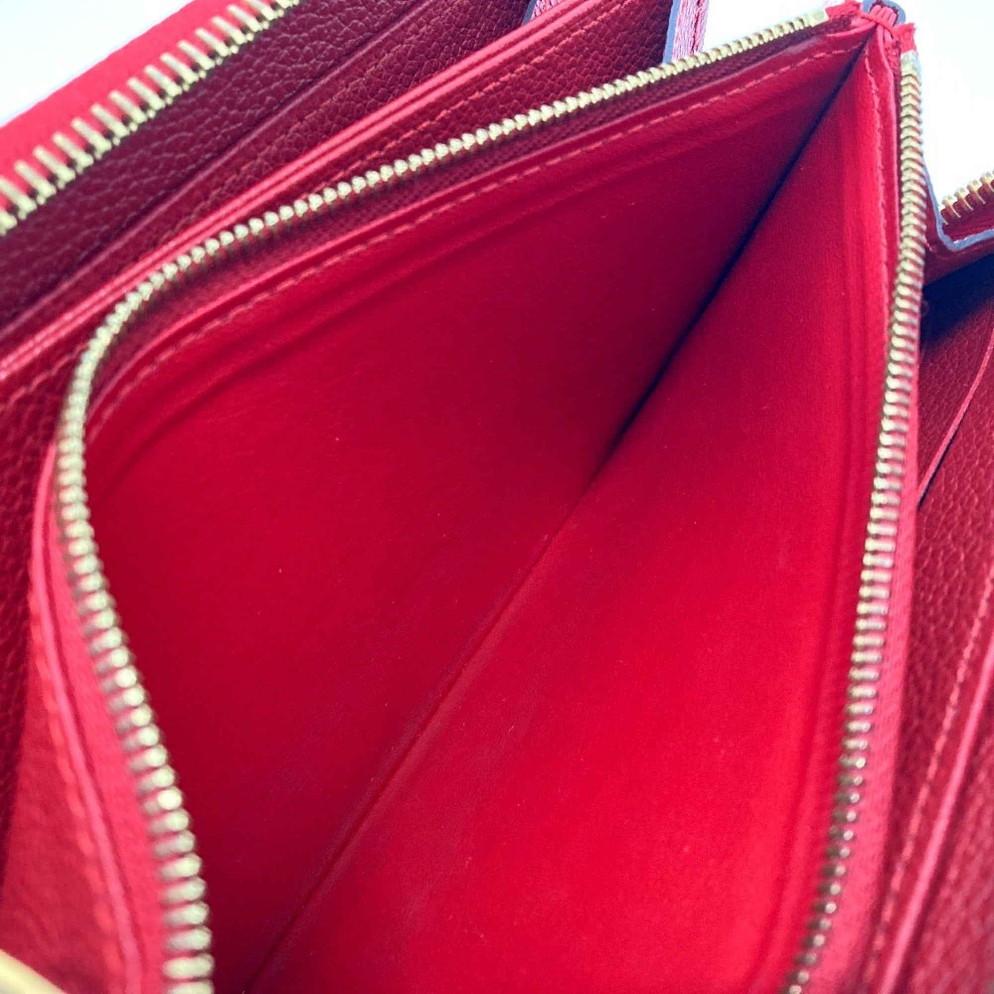Louis Vuitton Monogram Empreinte Cerise Red Color Monogram Empreinte Long Wallet