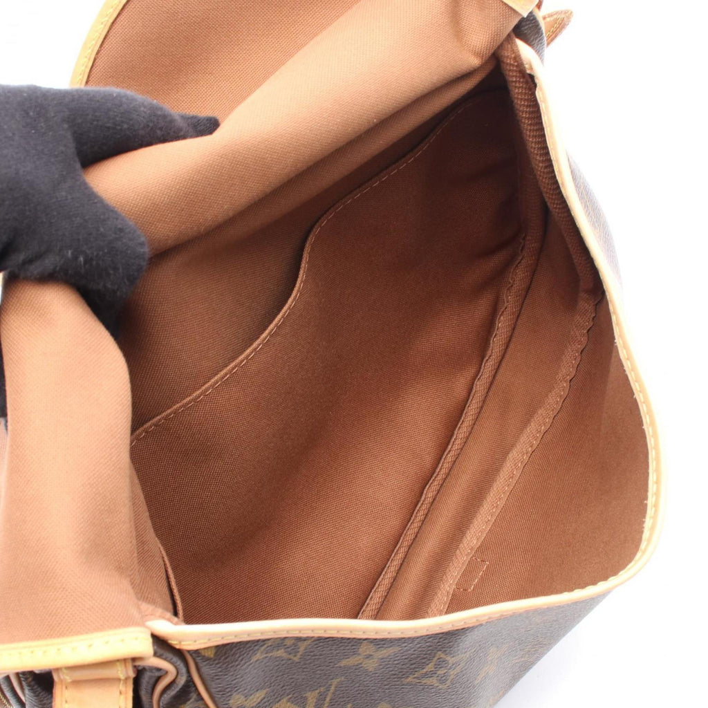 Louis Vuitton Brown Coated Canvas Leather Shoulder Bag