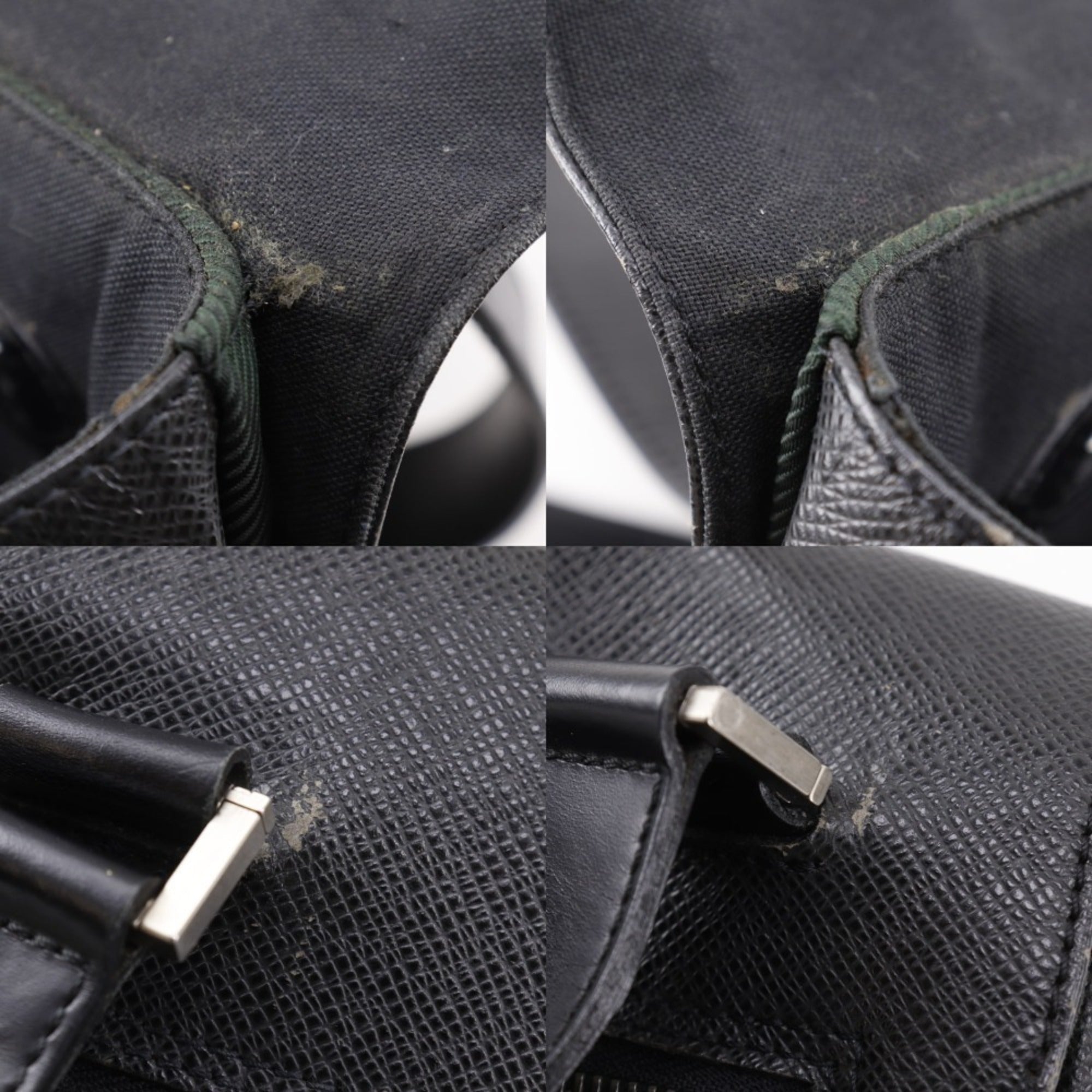 Louis Vuitton Black Noir Taiga Leather Shoulder Bag