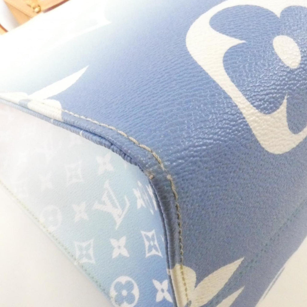 Louis Vuitton Monogram Blue Coated Canvas Handbag