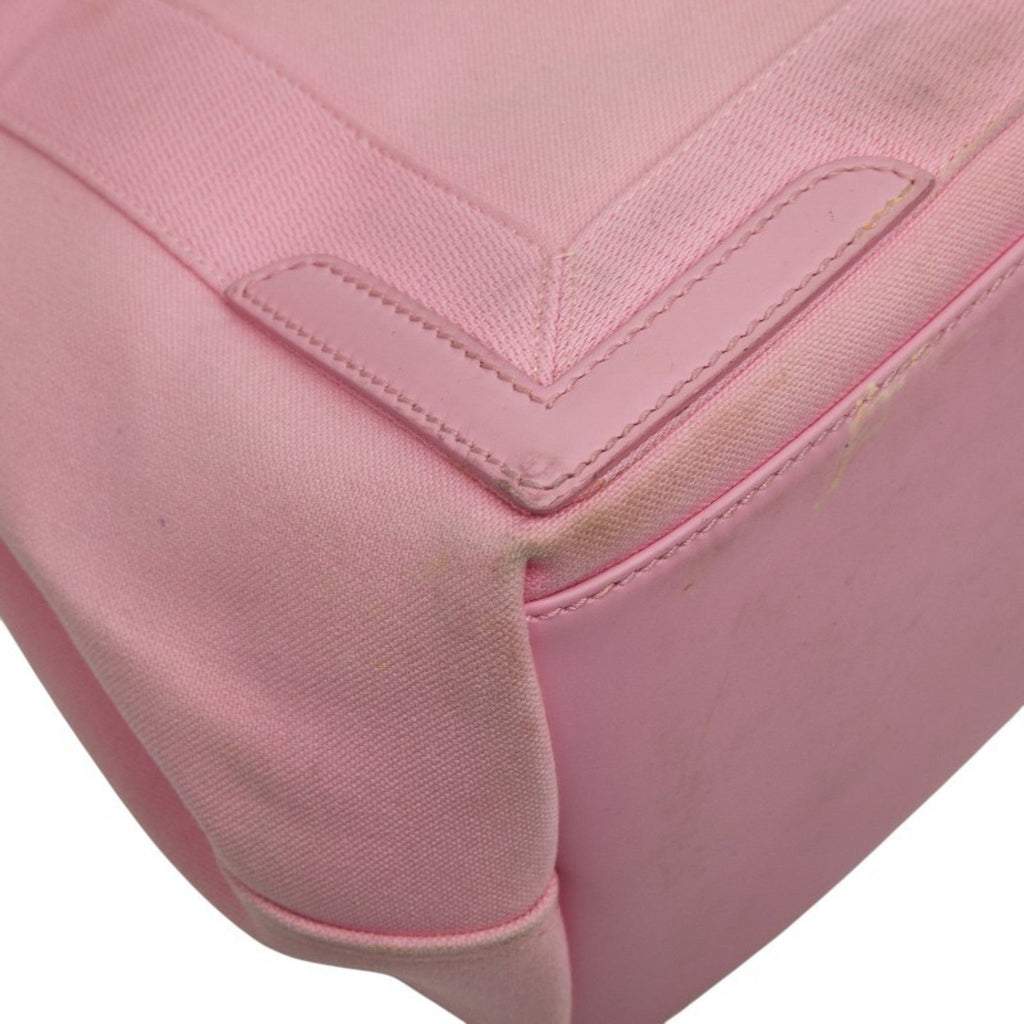 Balenciaga Pink Canvas Leather Hand