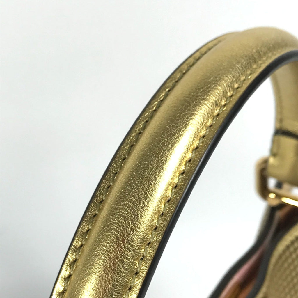 Fendi Gold Leather Handbag