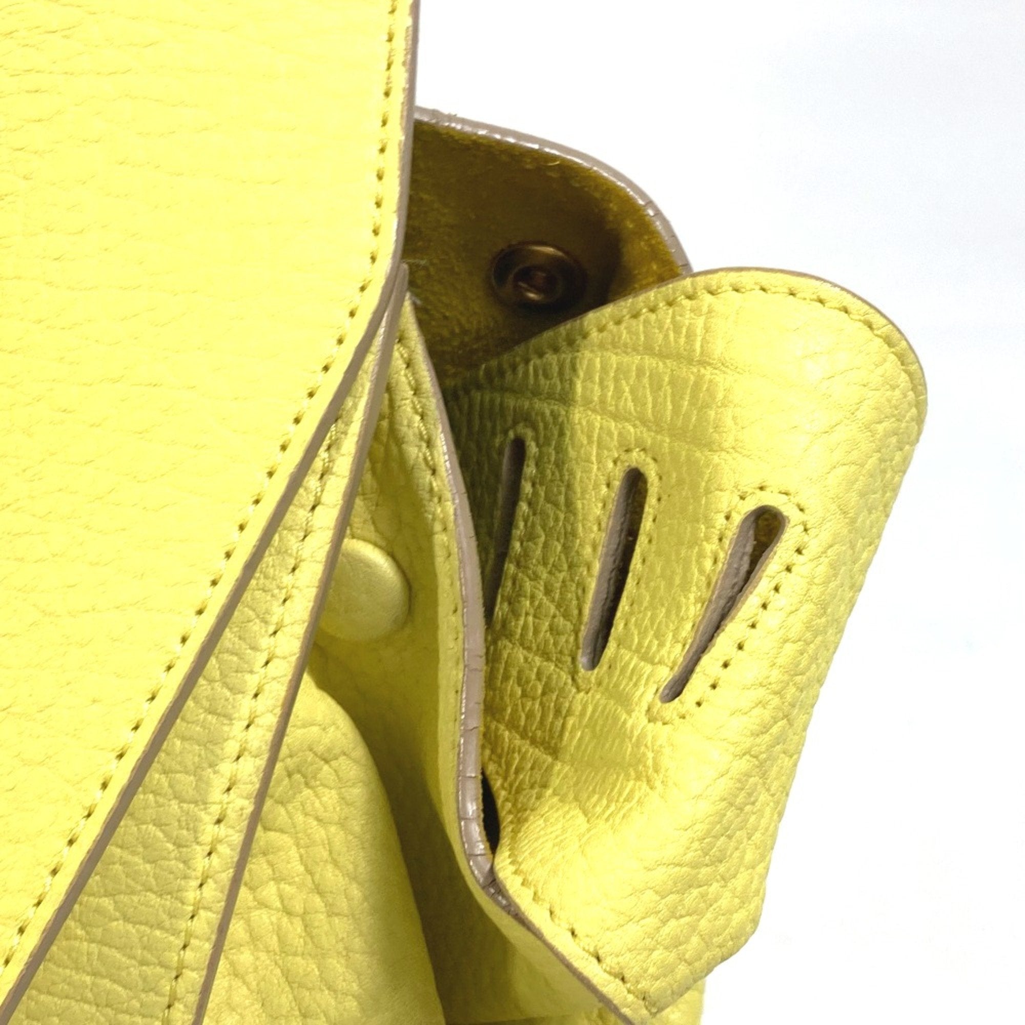 Celine Yellow Leather Handbag