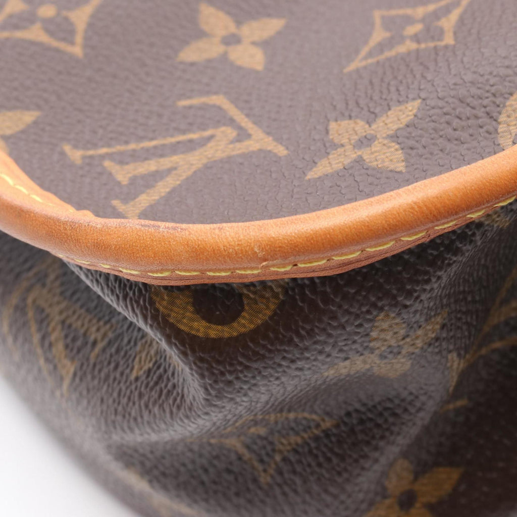 Louis Vuitton Brown Coated Canvas Leather Shoulder Bag