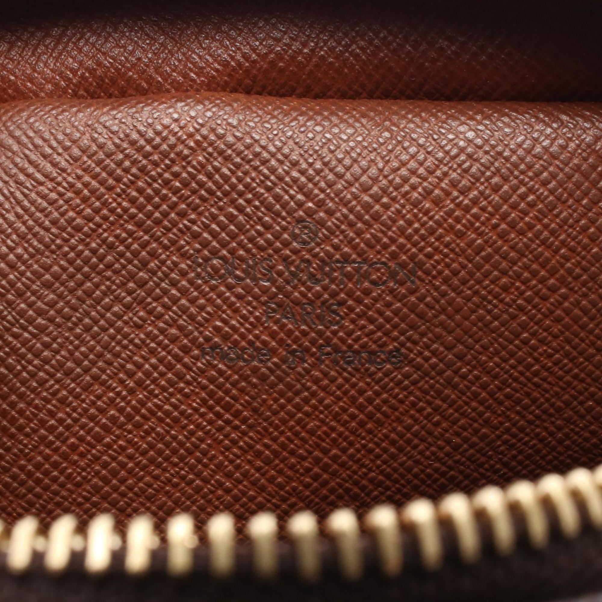 Louis Vuitton Brown Coated Canvas Leather Shoulder Bag