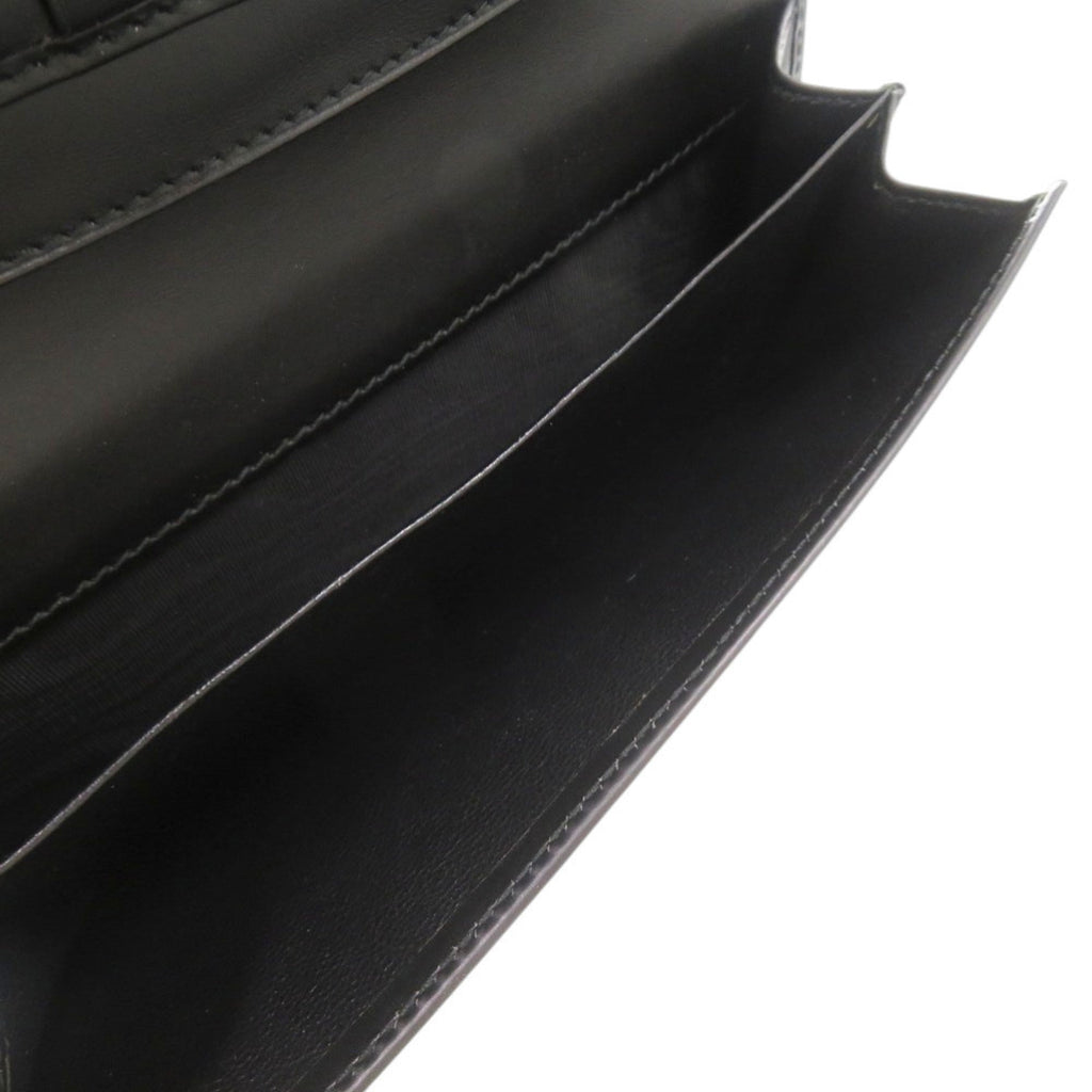 Gucci Gold Black Pvc Leather Long Wallet (Bi-Fold) (Pre-Owned)
