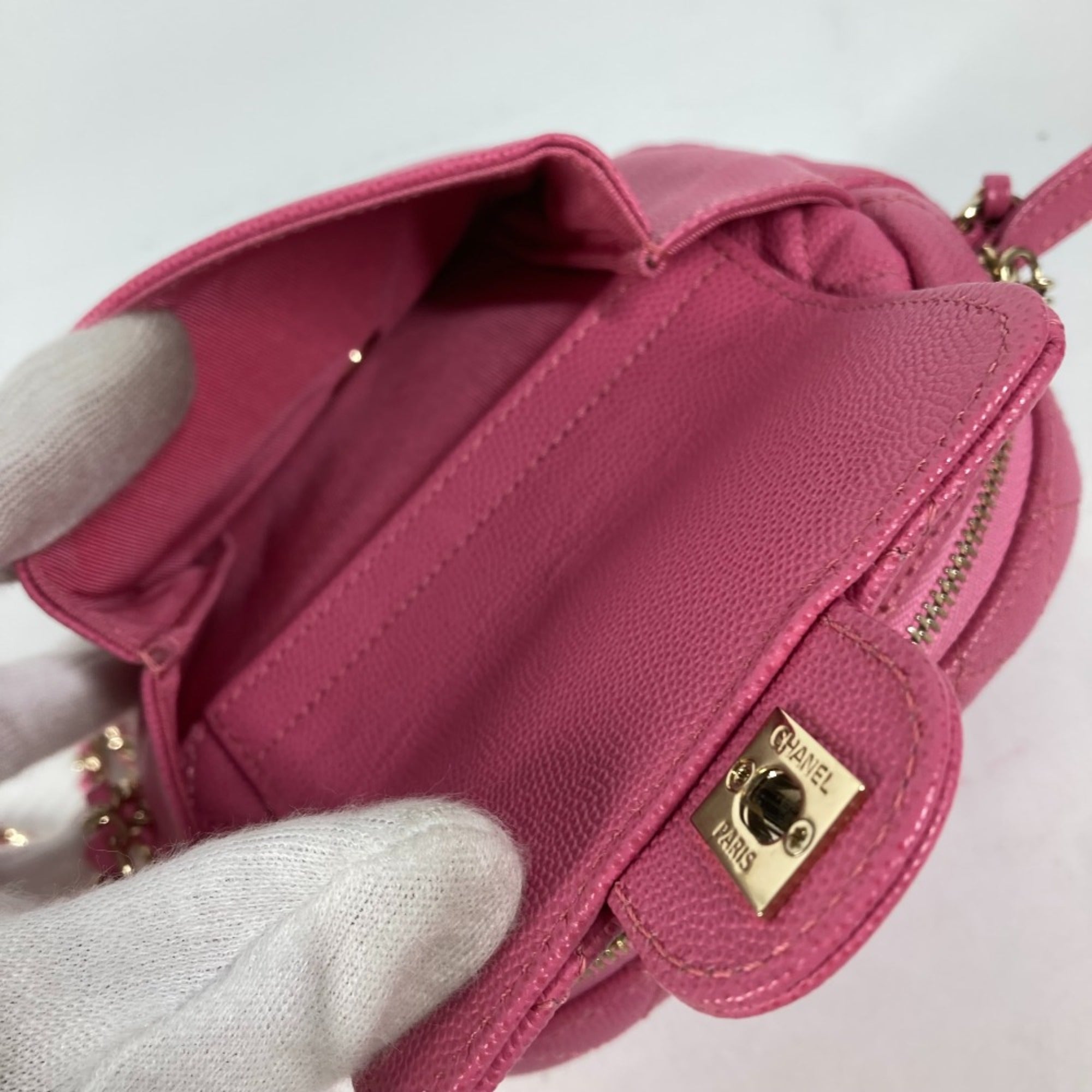 Chanel Pink Leather Shoulder Bag