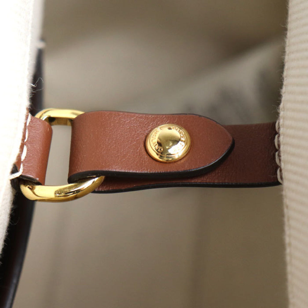 Burberry Brown Canvas Leather Shoulder Bag