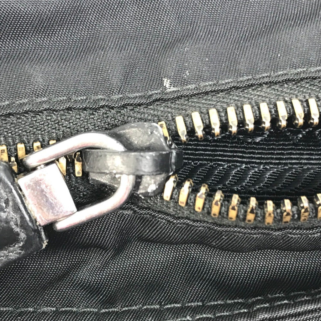 Prada Black Nylon Leather Shoulder Bag