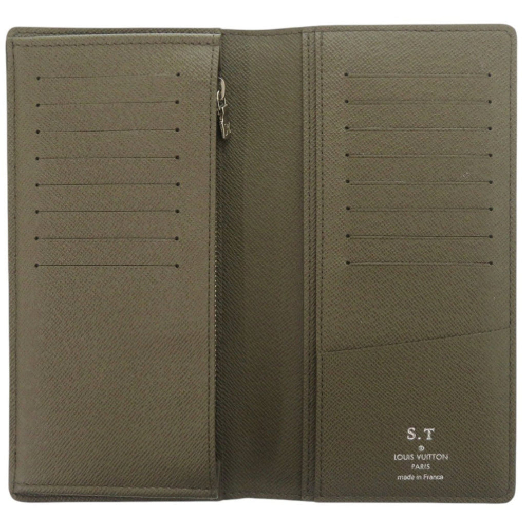 Louis Vuitton Khaki Taiga Leather Long Wallet