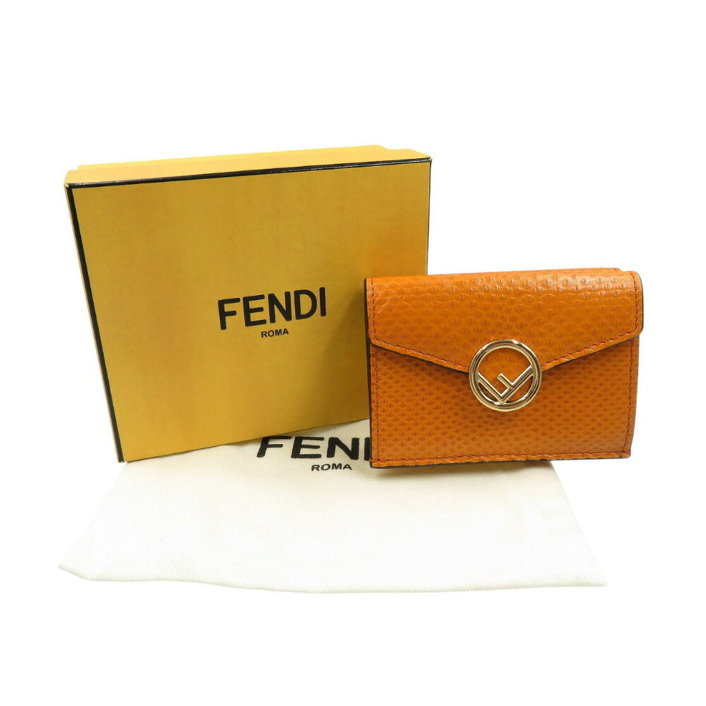 Fendi Yellow Leather Wallet (Tri-Fold)