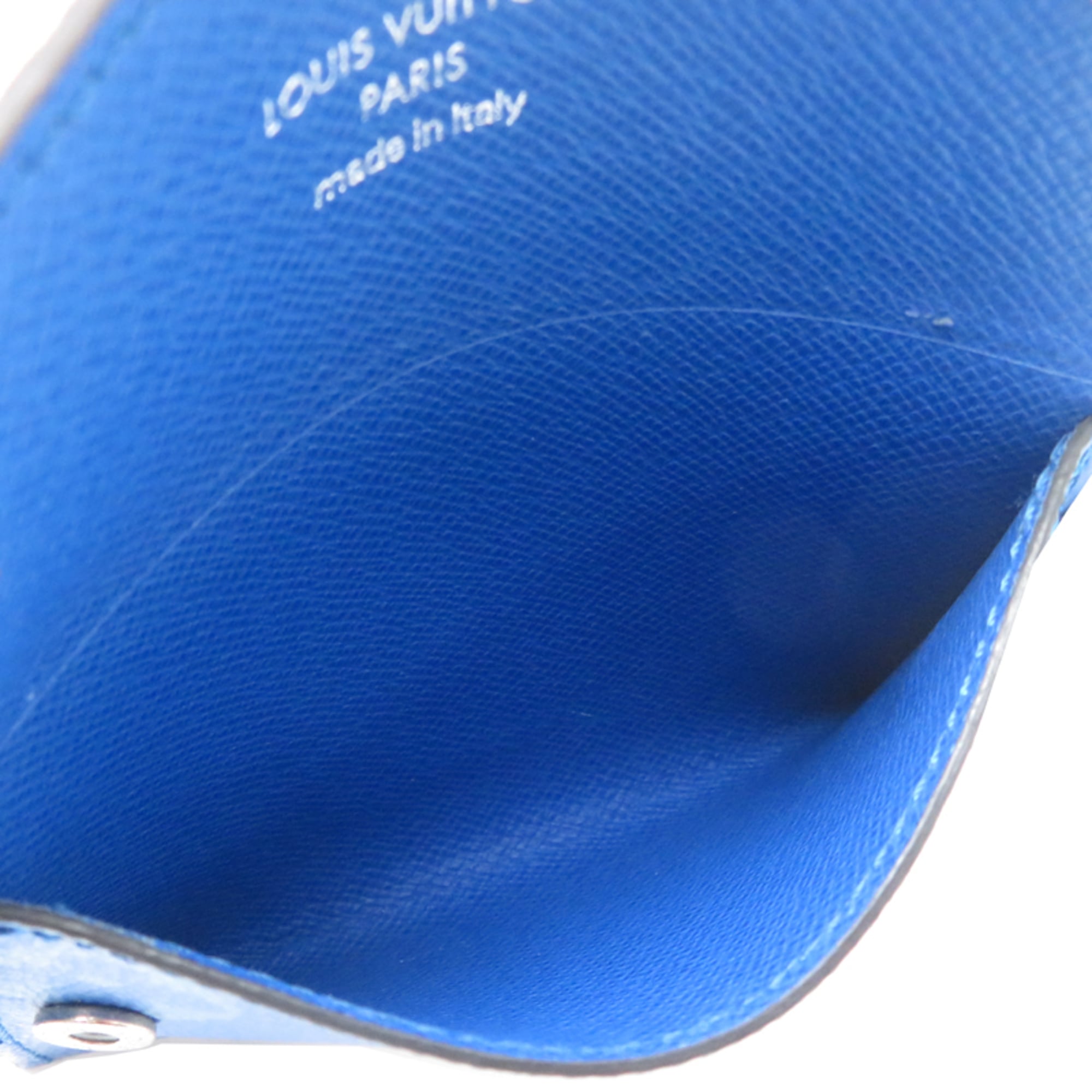Louis Vuitton Blue Taigarama Coin Purse/Coin Case