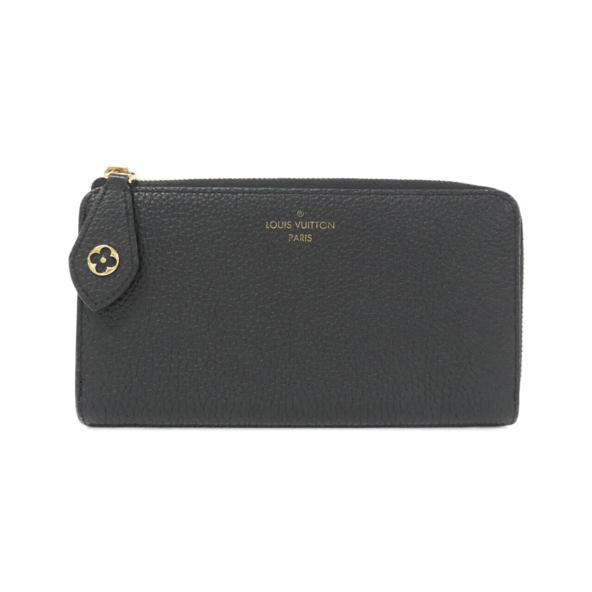 Louis Vuitton Black Leather Long Wallet