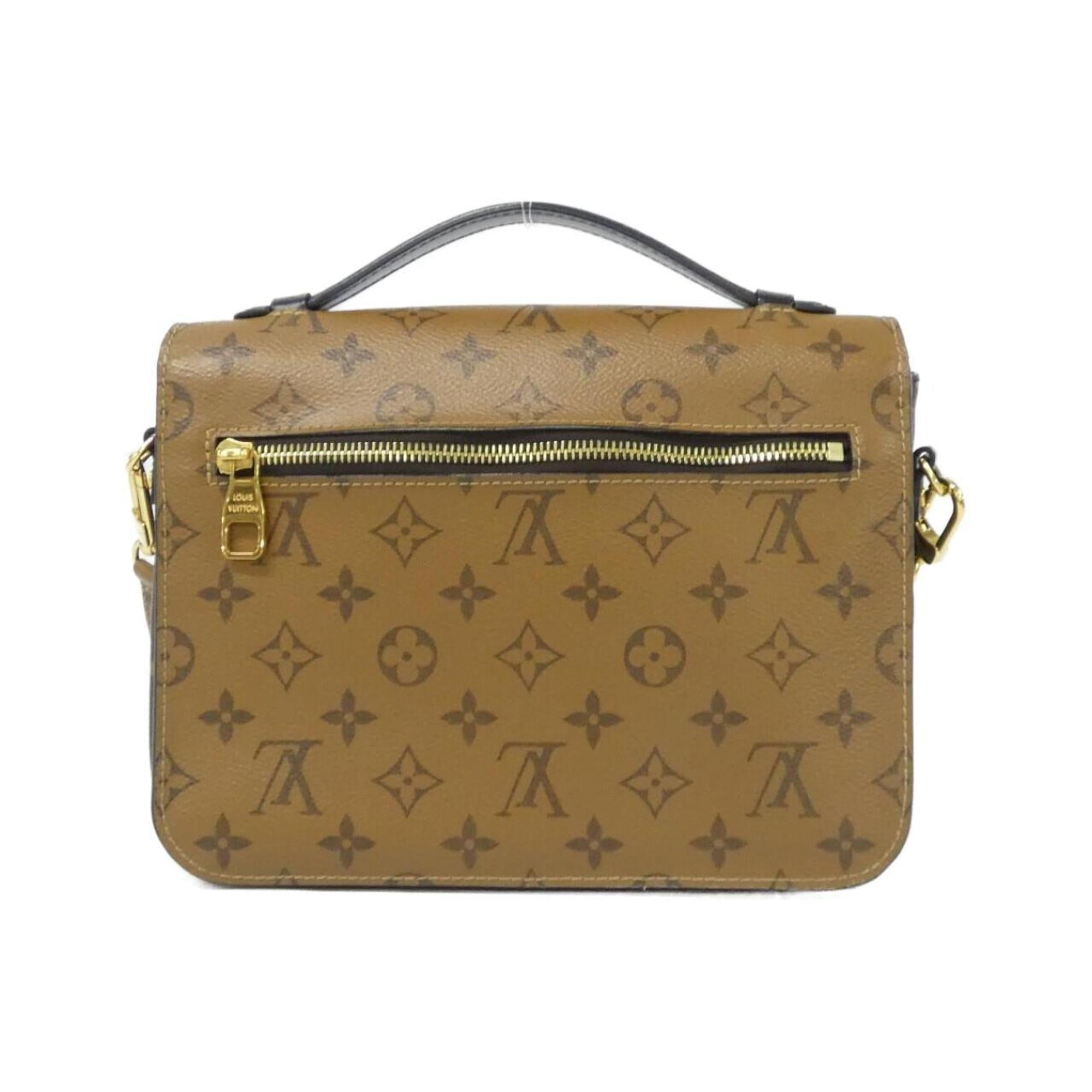 Louis Vuitton Marron Coated Canvas Handbag Pochette