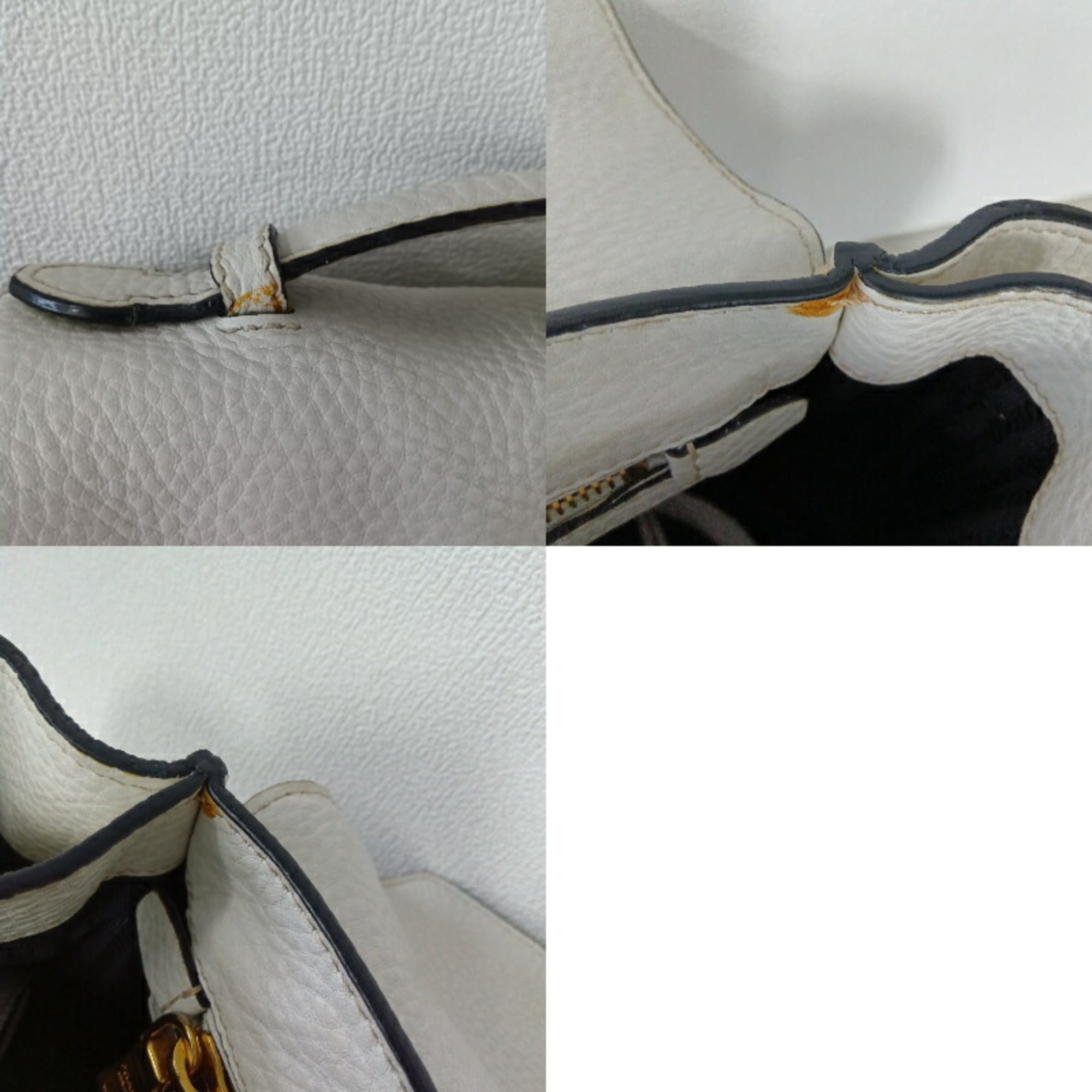 Prada White Leather Handbag