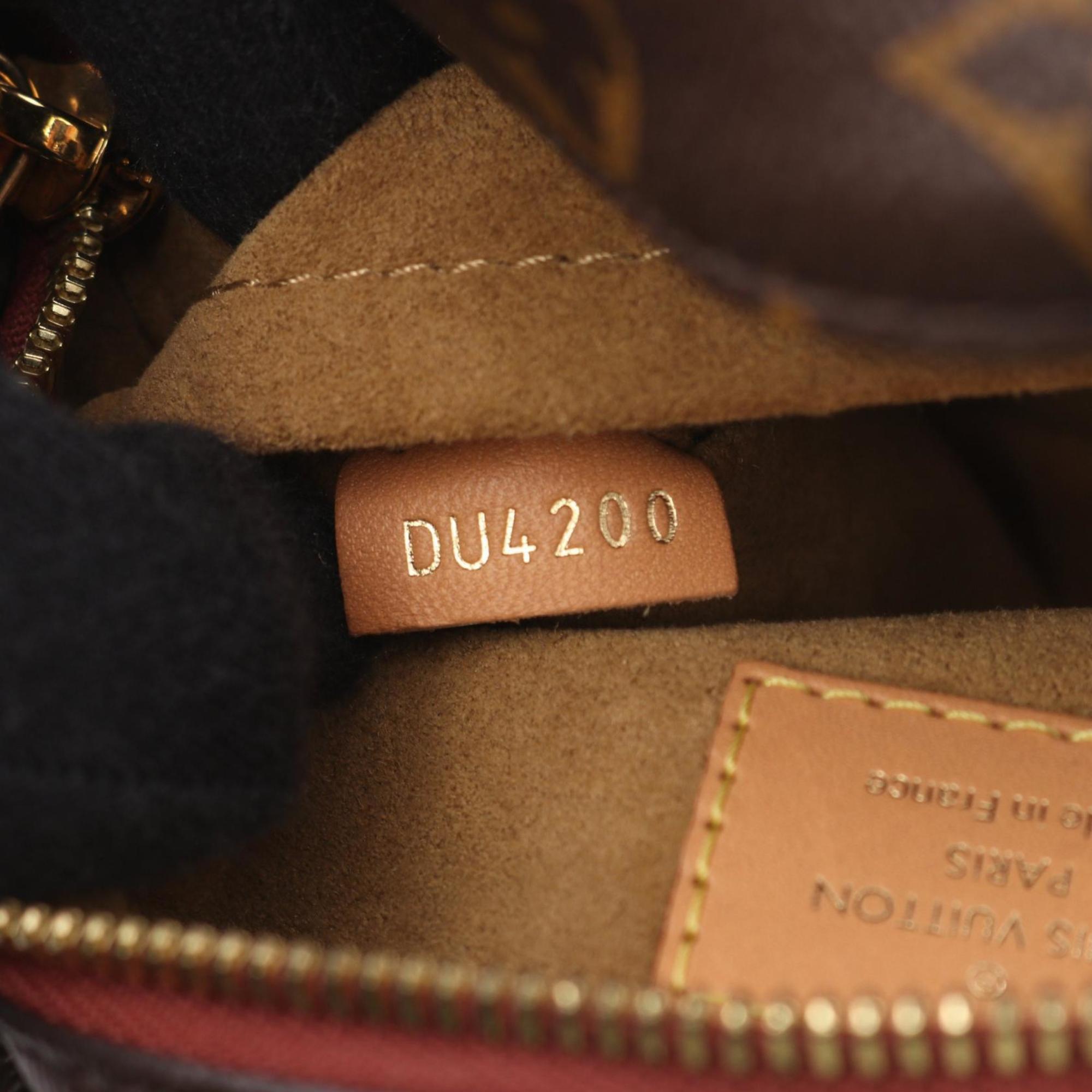 Louis Vuitton Brown Coated Canvas Leather Shoulder Bag